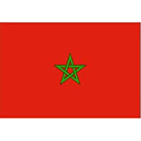Los mejores  - Supportershop – X Bandera Marruecos 150 x 90 cm en poliéster con Dos Ojetes Metálicos fútbol- Rojo- FR: TU (Taille…